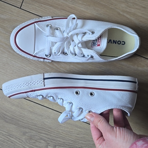 NWOT CONVERSE CTAS White Canvas Low Top Sneakers Sz W7  M5 - Picture 6 of 6
